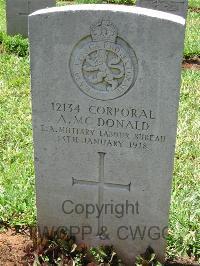 Dar Es Salaam War Cemetery - McDonald, A